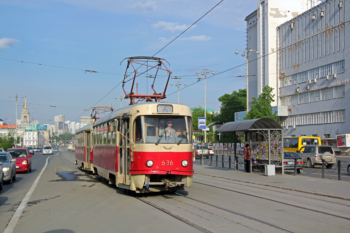 Yekaterinburg, Tatra T3SU (2-door) nr. 636