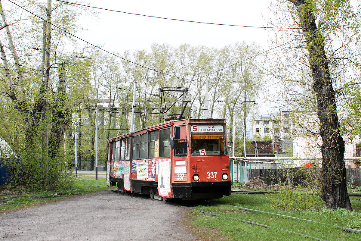Прокопьевск, 71-605 (КТМ-5М3) № 337; Прокопьевск — Закрытая линия на Хлебозавод
