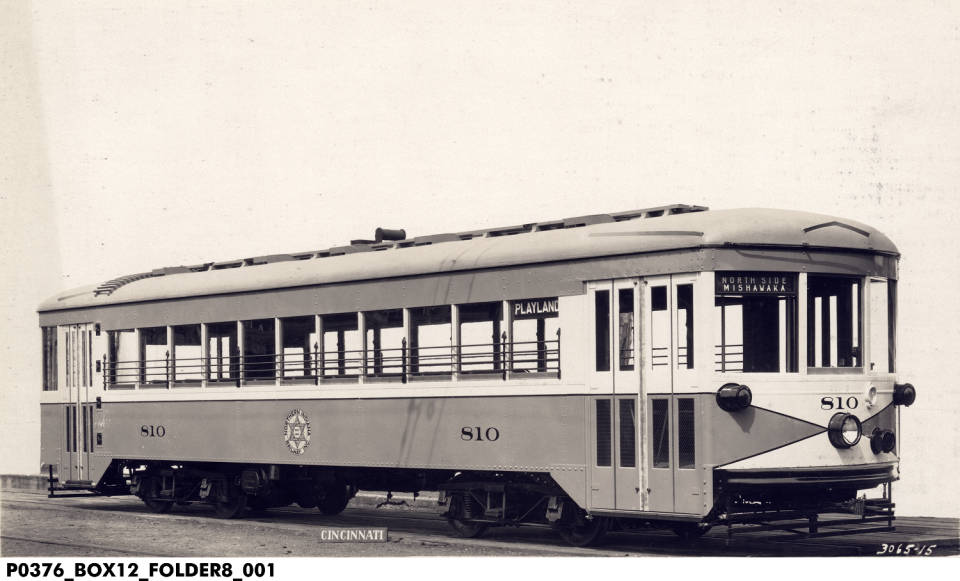 Саут-Бенд, Четырёхосный моторный Cincinnati № 810; Цинциннати — Cincinnati Car Co. — новые вагоны