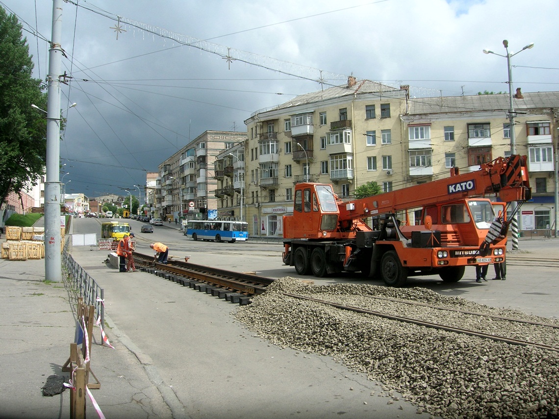 Vinnõtsja — Reconstruction of the tram line on Gagarin square