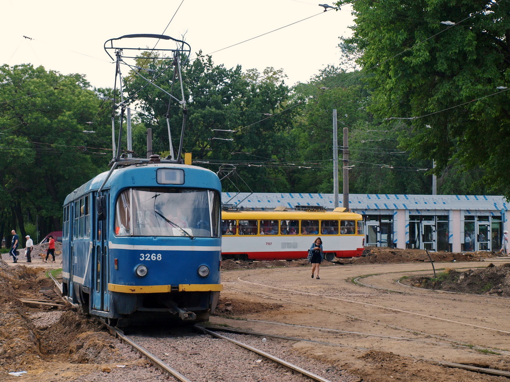 Одесса, Tatra T3R.P № 3268; Одесса — 2016 — Реконструкция путей на Старосенной площади