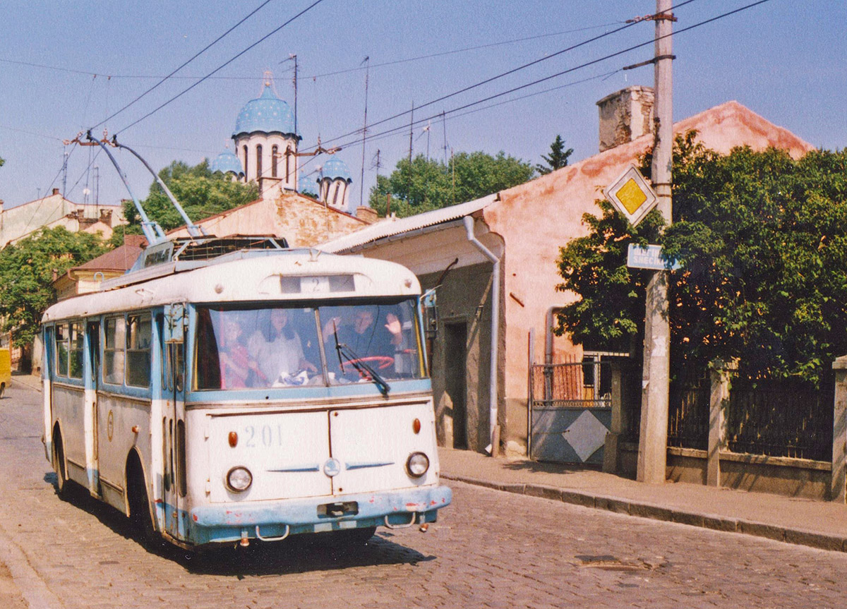 Černovice, Škoda 9TrH25 č. 201; Černovice — Old photos (1992-2000)