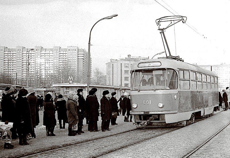 Москва, Tatra T3SU (двухдверная) № 601; Москва — Исторические фотографии — Трамвай и Троллейбус (1946-1991)