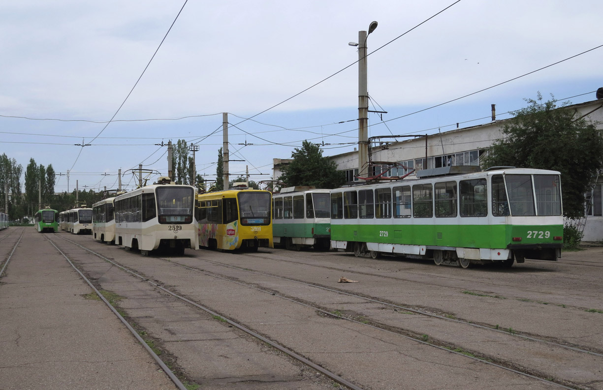 Ташкент, 71-619КТ № 2519; Ташкент, 71-619КТ № 3101; Ташкент, Tatra T6B5SU № 2729