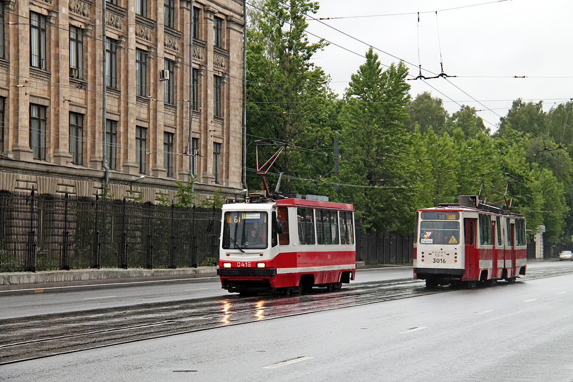 Санкт-Петербург, 71-134К (ЛМ-99К) № 0419; Санкт-Петербург, ЛВС-86К № 3016