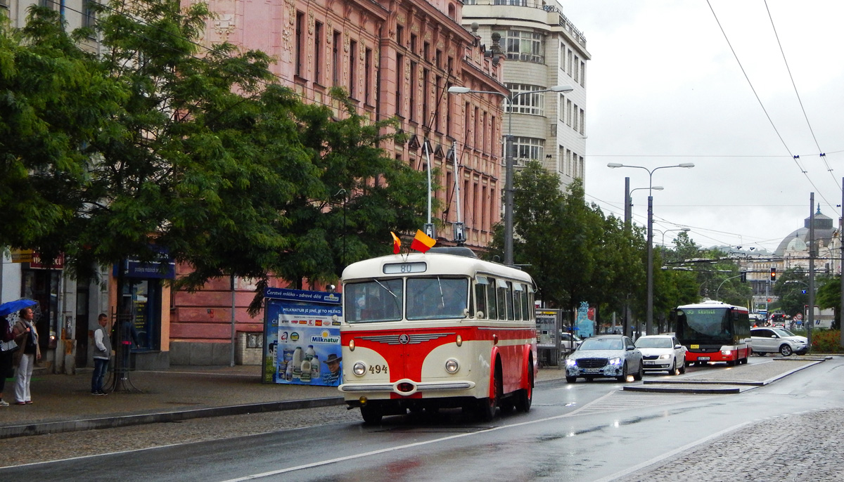 Прага, Škoda 8Tr9 № 494; Пльзень — 75 лет троллейбусного движения в Пльзени