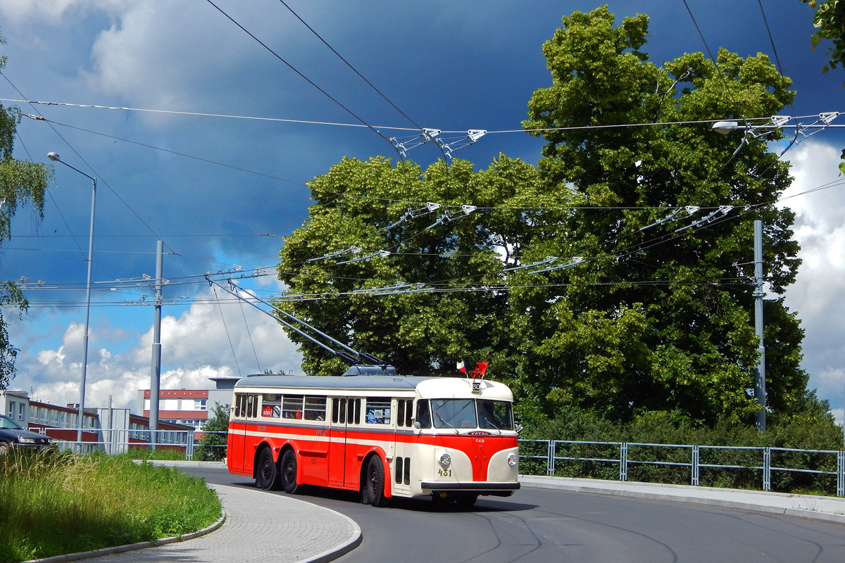 Прага, Tatra T400 III.B № 431; Пльзень — 75 лет троллейбусного движения в Пльзени