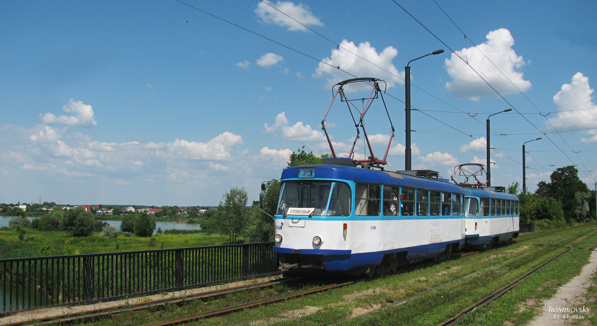 Charkov, Tatra T3A č. 5168; Charkov — Transportation Party 07/03/2016 on a tramcars X and Tatra T3A dedicated to the 110 Years' Anniversary of the Kharkov Electric Tram