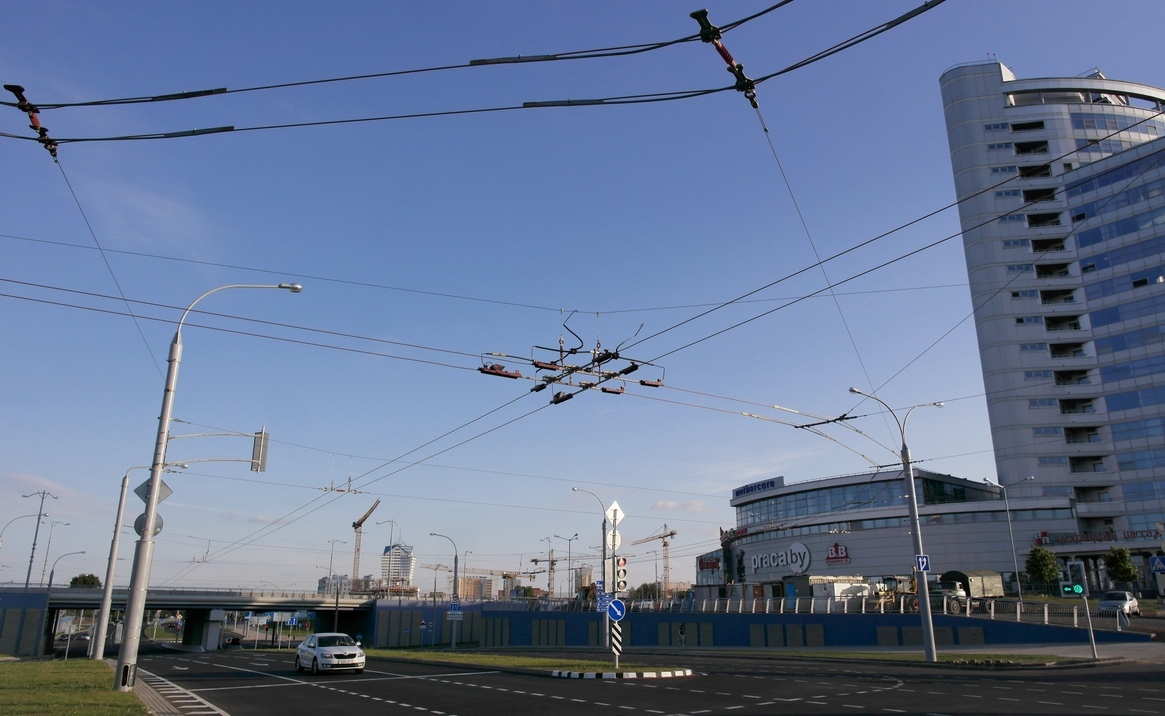 Minsk — Construction and repair of trolley lines