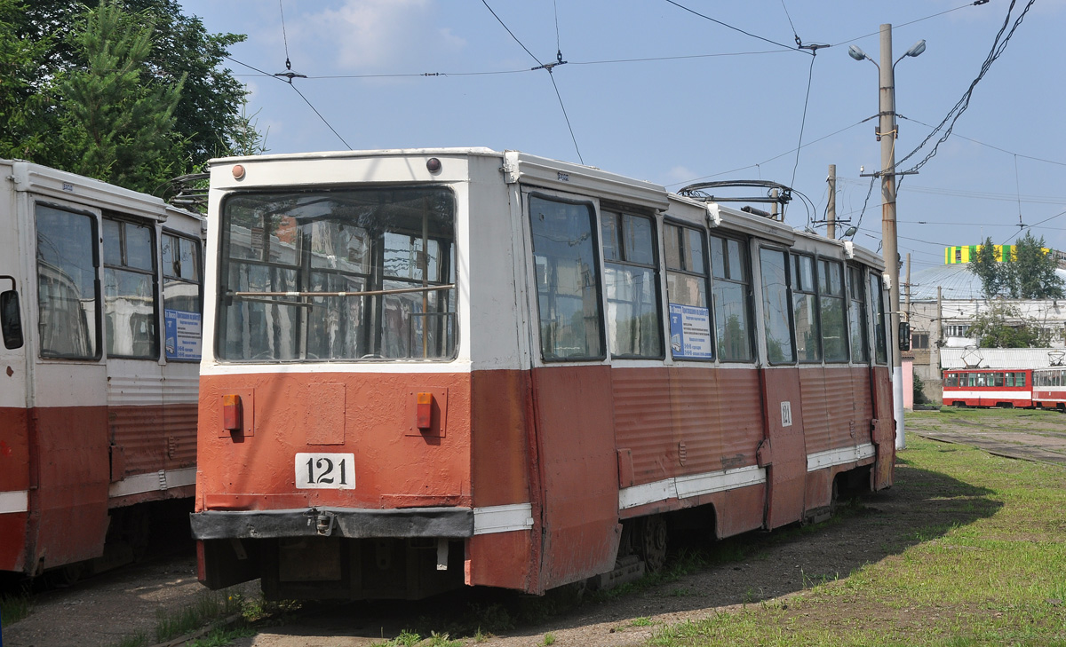 Омск, 71-605 (КТМ-5М3) № 121; Омск — Трамвайное депо № 1