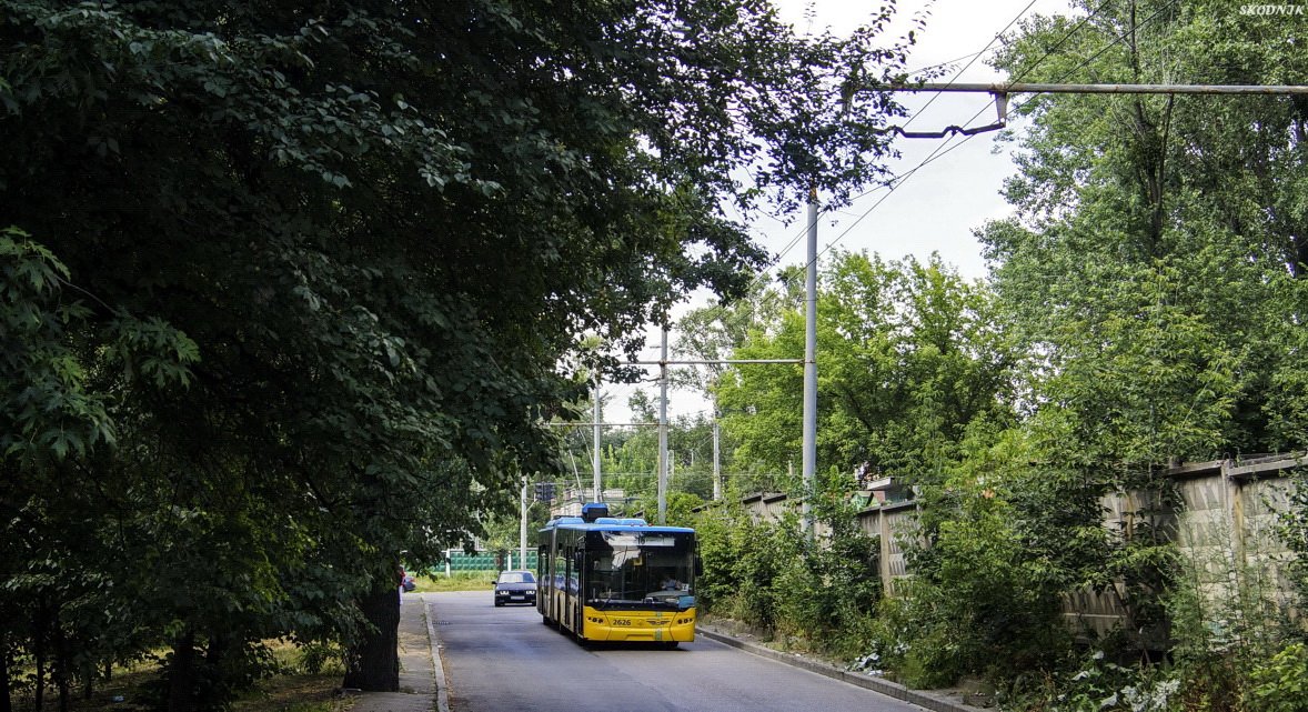 Kyiv, LAZ E301D1 № 2626; Kyiv — Troleybus lines: Service lines; Kyiv — Trolleybus lines: Syrets, Dorohozhychi, Lukianivka, Shuliavka