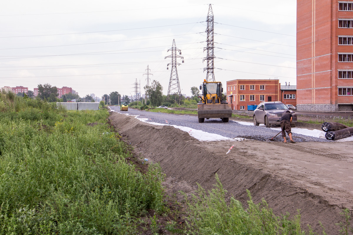 Novosibirsk — Construction of the new tramline to Chistaya Sloboda