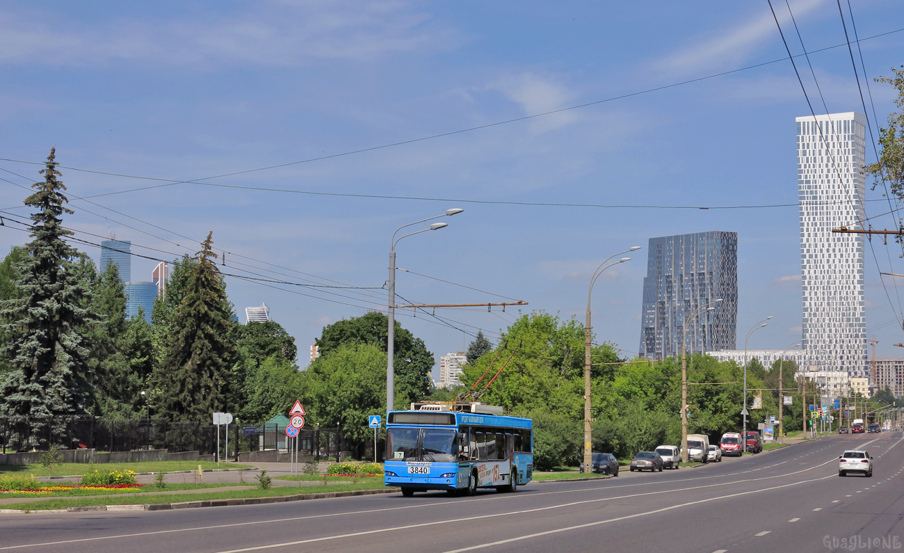 莫斯科, SVARZ-MAZ-6235.00 # 3840; 莫斯科 — Trolleybus lines: Western Administrative District