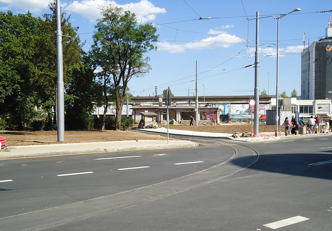 Sofia — Terminus stations and turning wheels — Tram; Sofia — Track repair works; Sofia — Тramway rail tracks and infrastructure