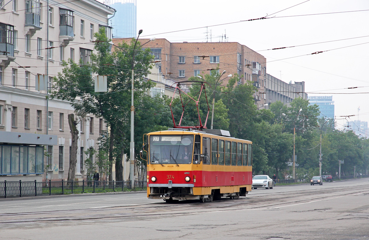Екатеринбург, Tatra T6B5SU № 374