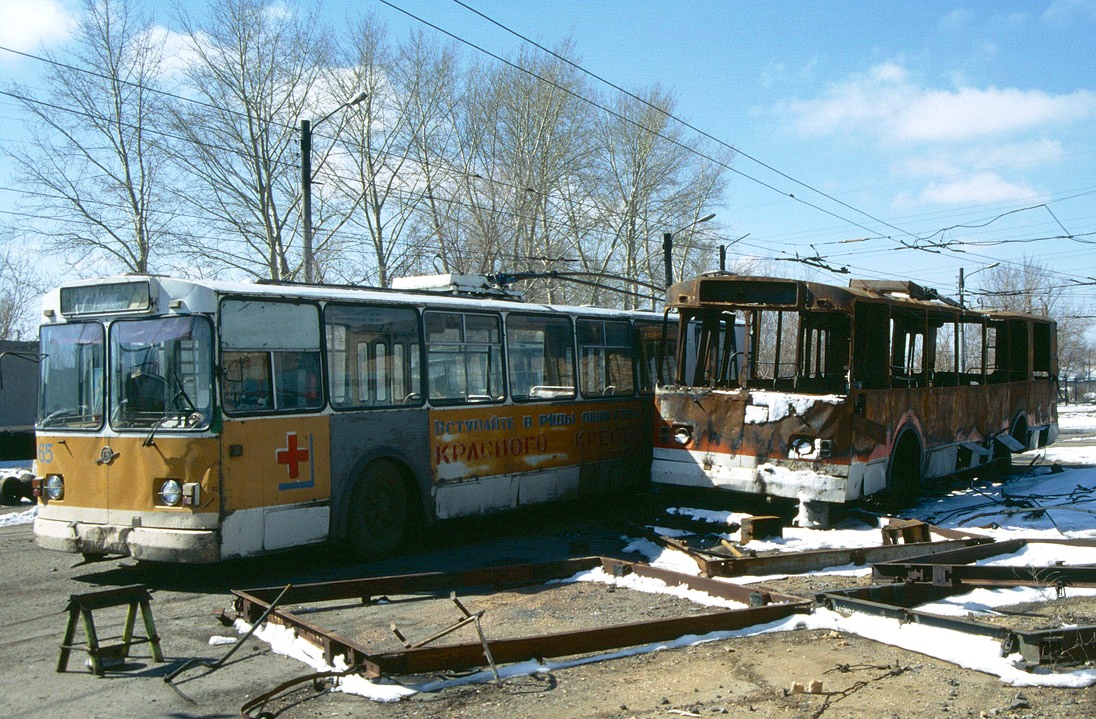 Karagandõ, ZiU-682V-012 [V0A] № 65; Karagandõ, ZiU-682G [G00] № 90; Karagandõ — Visit of transport enthusiasts 21.04.1998