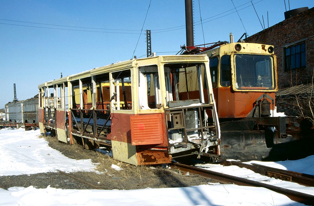 Karaganda, GS-4 nr. 3; Karaganda — Old photos (up to 2000 year); Karaganda — Tram depot