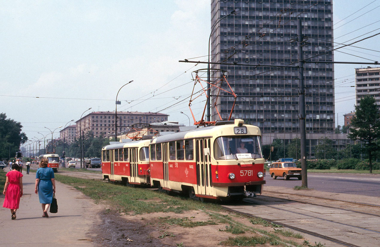 Москва, Tatra T3SU № 5781; Москва — Исторические фотографии — Трамвай и Троллейбус (1946-1991)