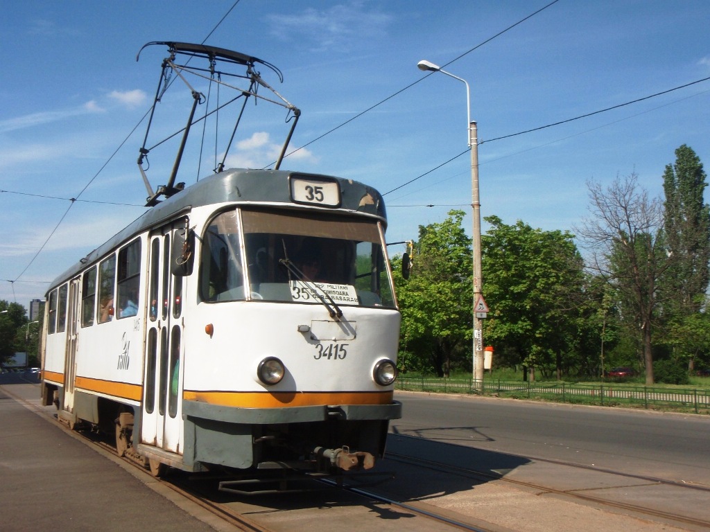 Bucarest, Tatra T4R N°. 3415