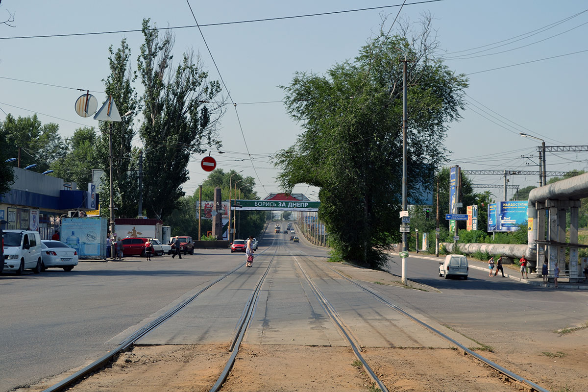 Dnipro — Tram network — left-bank part