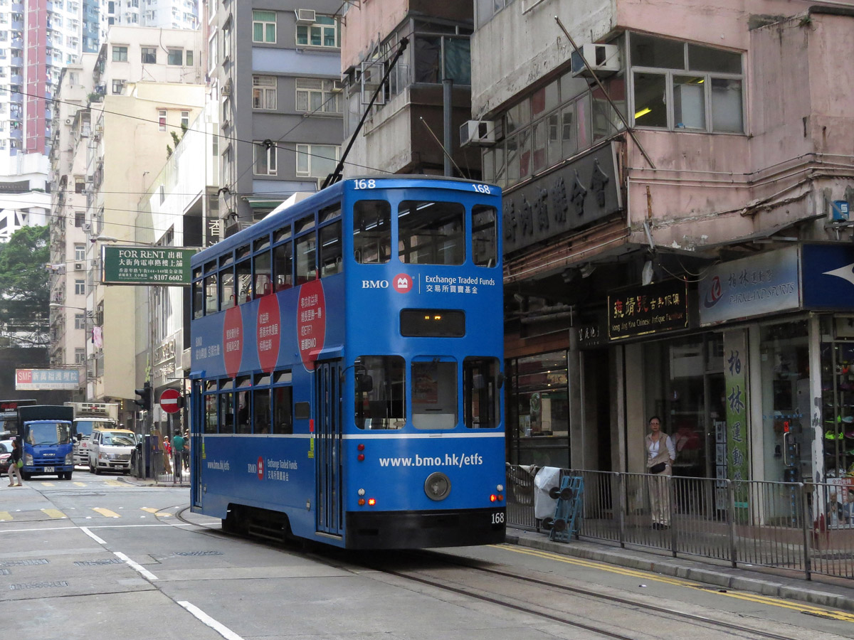 Hong Kong, Hong Kong Tramways VII # 168; Hong Kong — Hong Kong Tramways — Rolling Stock Types