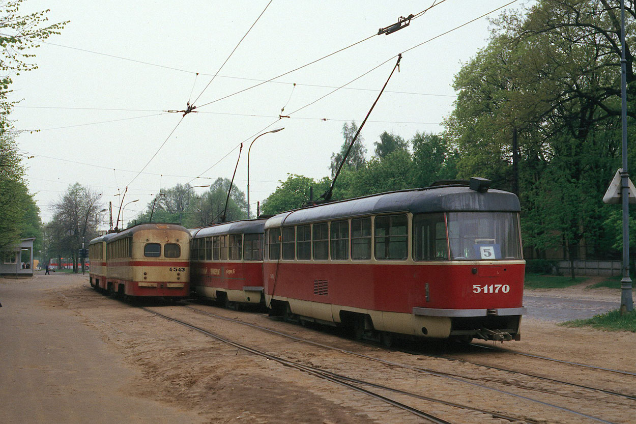 Рига, RP-61 № 4-543; Рига, Tatra T3SU № 5-1170; Рига — Старые фотографии