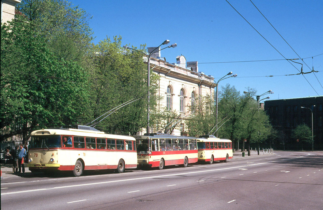 Таллин, Škoda 9Tr15 № 79; Таллин, Škoda 14Tr01 № 215; Таллин — Старые фотографии