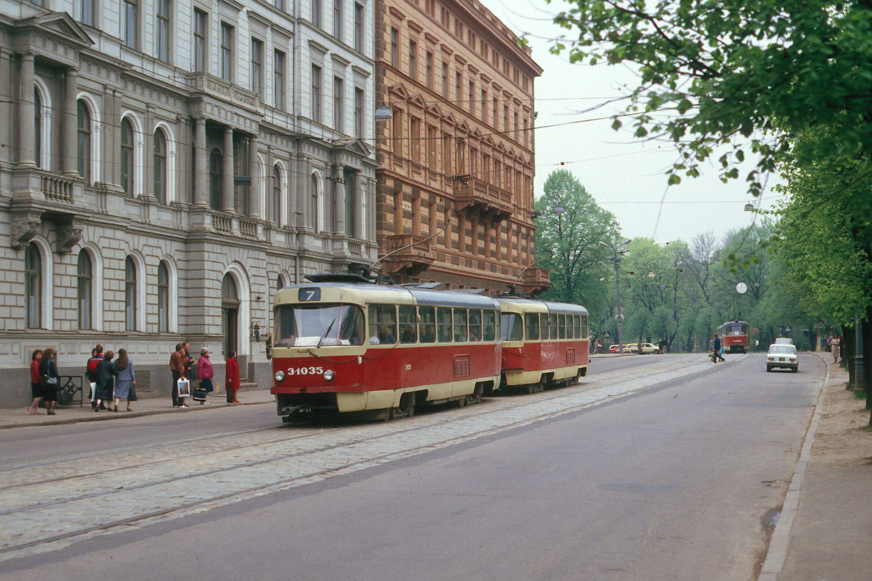 Рига, Tatra T3SU № 3-1035; Рига — Старые фотографии