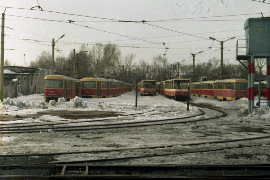 Барнаул, Tatra T3SU № 3077; Барнаул, Tatra T3SU № 3071; Барнаул, Tatra T3SU (двухдверная) № 1215; Барнаул — Исторические фотографии