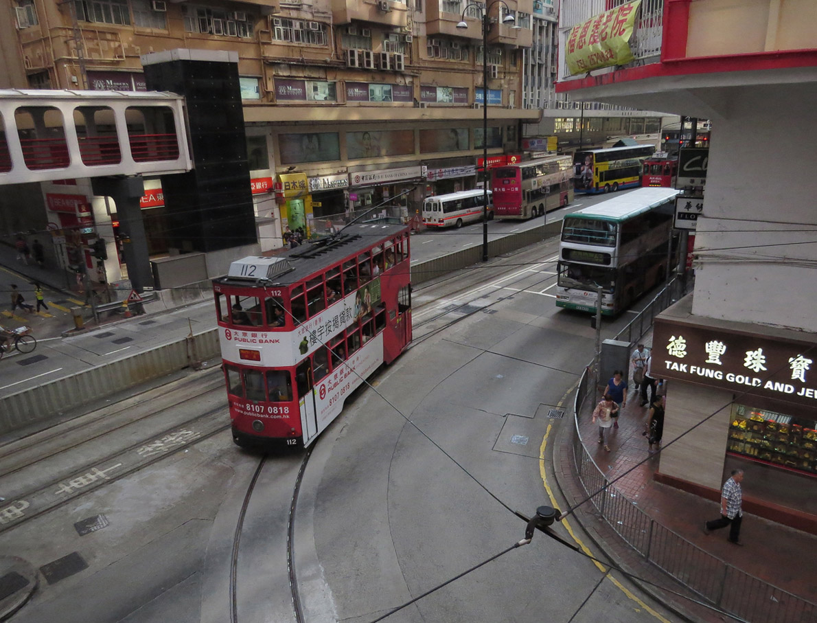 Hong Kong, Hong Kong Tramways VI N°. 112; Hong Kong — Hong Kong Tramways — Tram Lines and Infrustructure