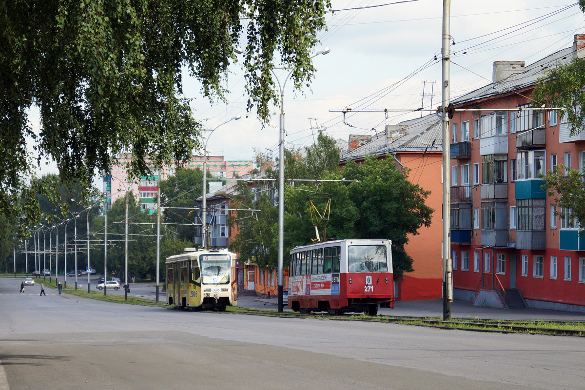 Prokopyevsk, 71-619KT № 198; Prokopyevsk, 71-605 (KTM-5M3) № 271