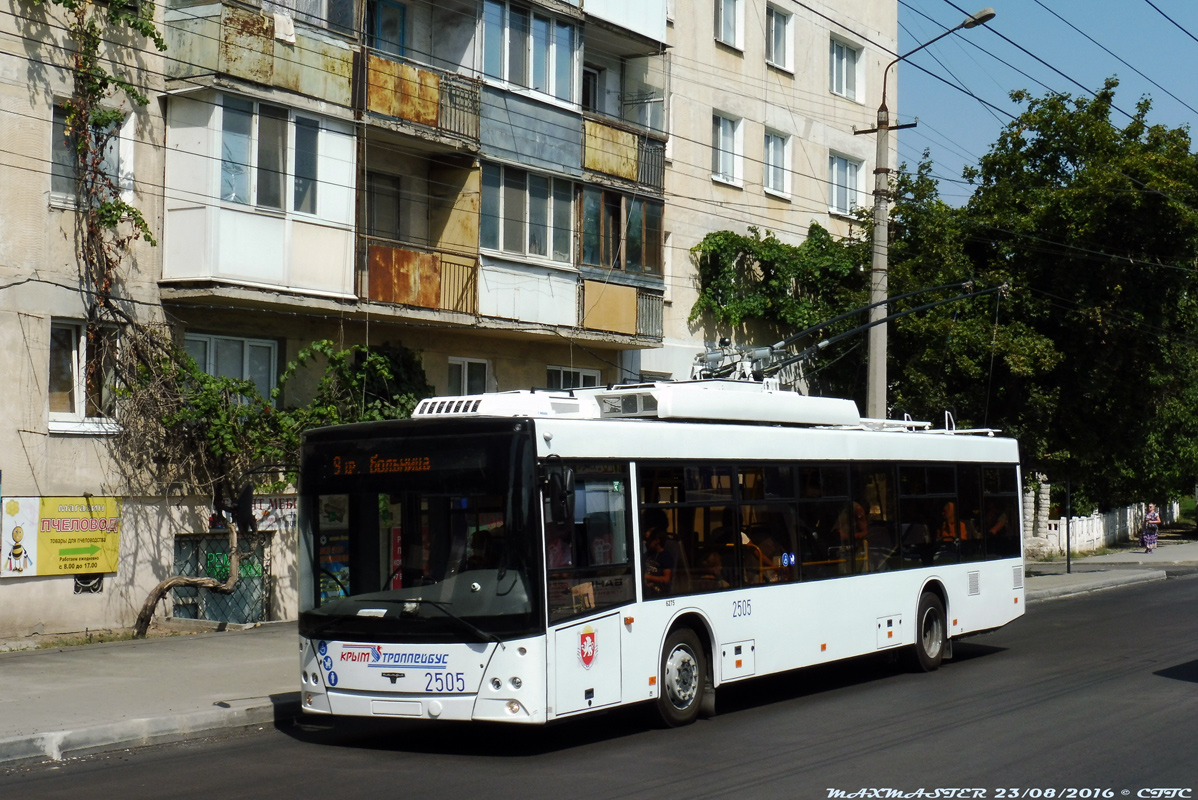 Крымский троллейбус, СВАРЗ-МАЗ-6275 № 2505