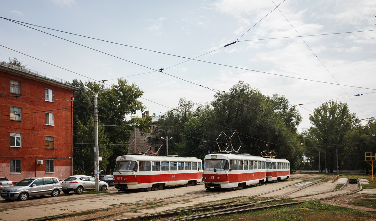 Самара, Tatra T3SU № 2148; Самара, Tatra T3SU (двухдверная) № 1169; Самара — Конечные станции и кольца (трамвай)