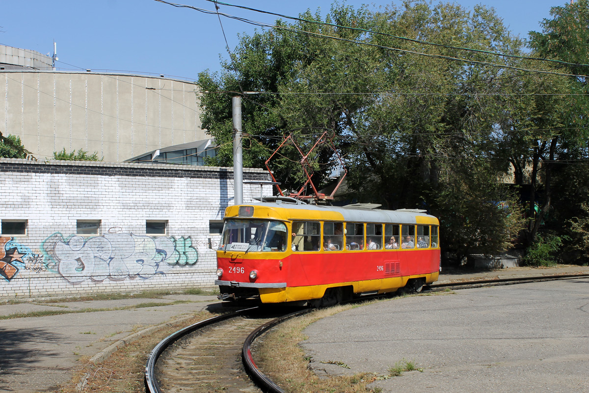 Волгоград, Tatra T3SU (двухдверная) № 2496