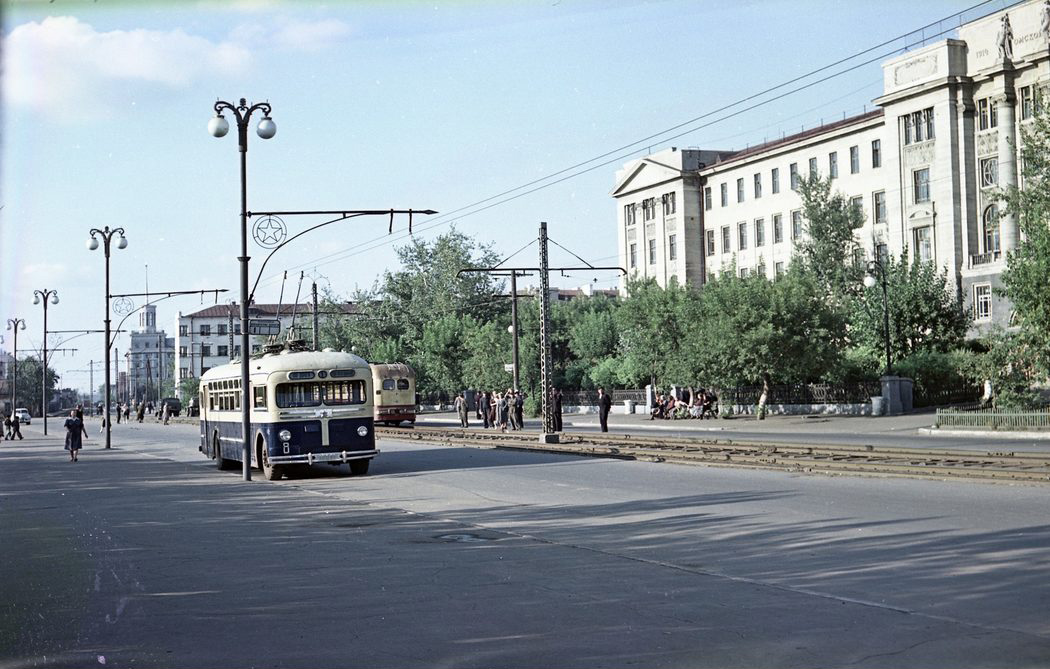 Omsk, MTB-82D Nr 8; Omsk — Closed tram lines; Omsk — Historical photos; Omsk — Tram lines, left bank; Omsk — Trolley line — Right Bank