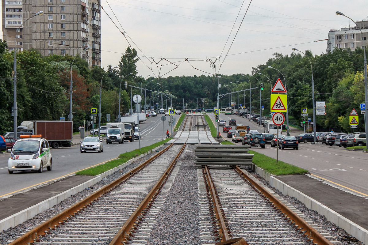 Moscou — Construction and repairs; Moscou — Tram lines: South Administrative District