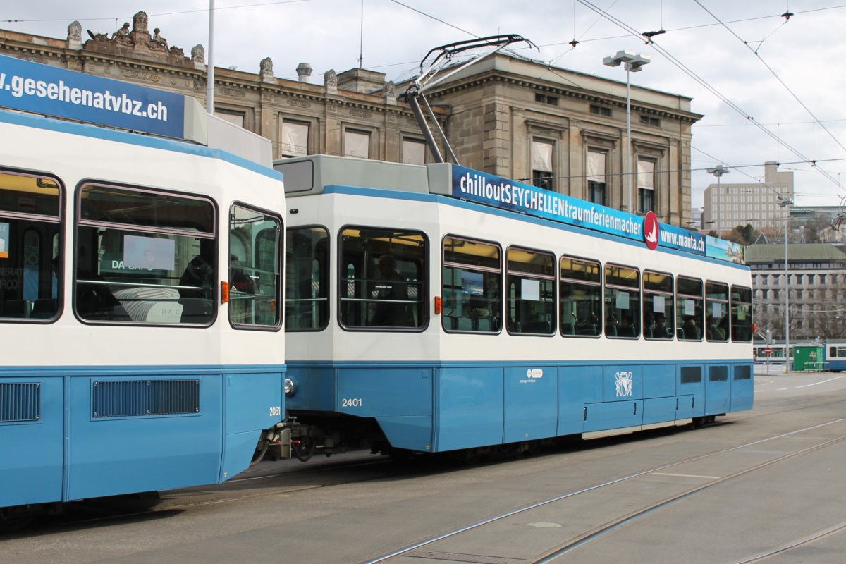 Zürich, SWP/SIG/BBC Be 2/4 "Tram 2000 Pony" — 2401