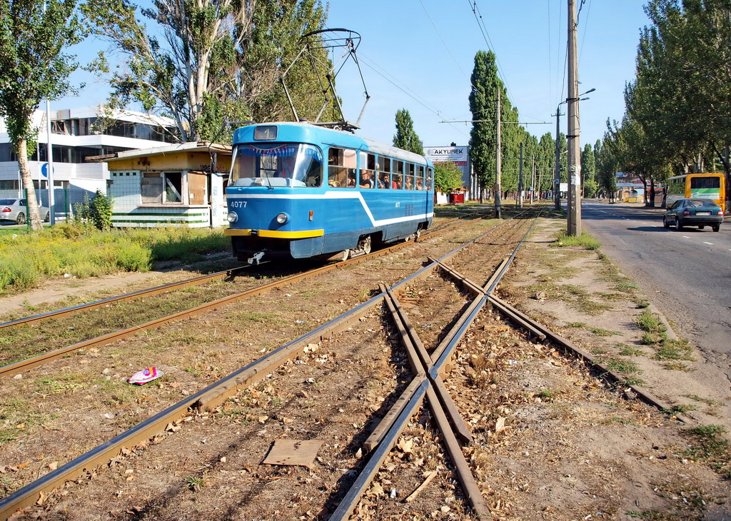 Одеса, Tatra T3R.P № 4077; Одеса — Трамвайные линии: Пересыпь → Центролит