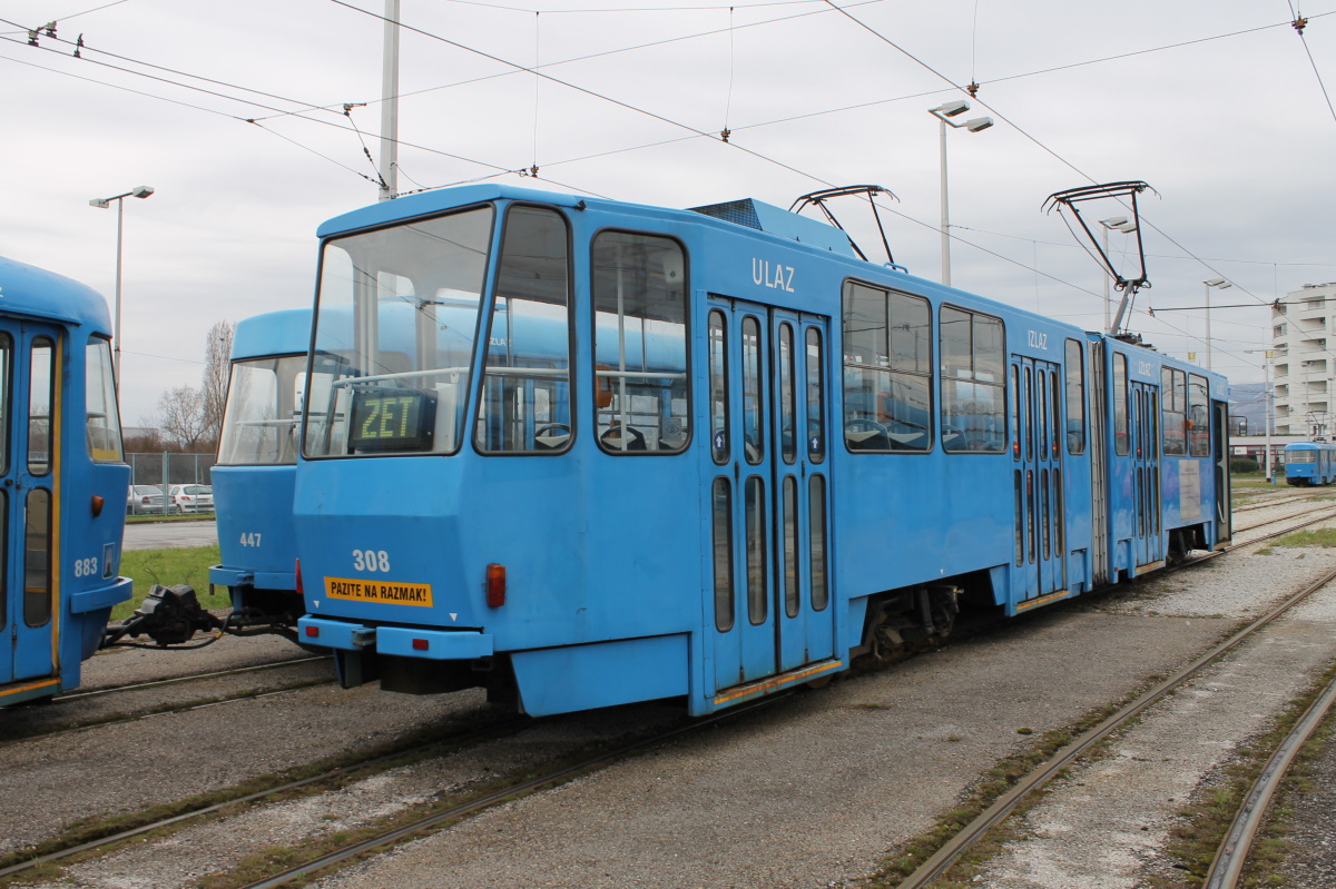 Zágráb, Tatra KT4YU — 308