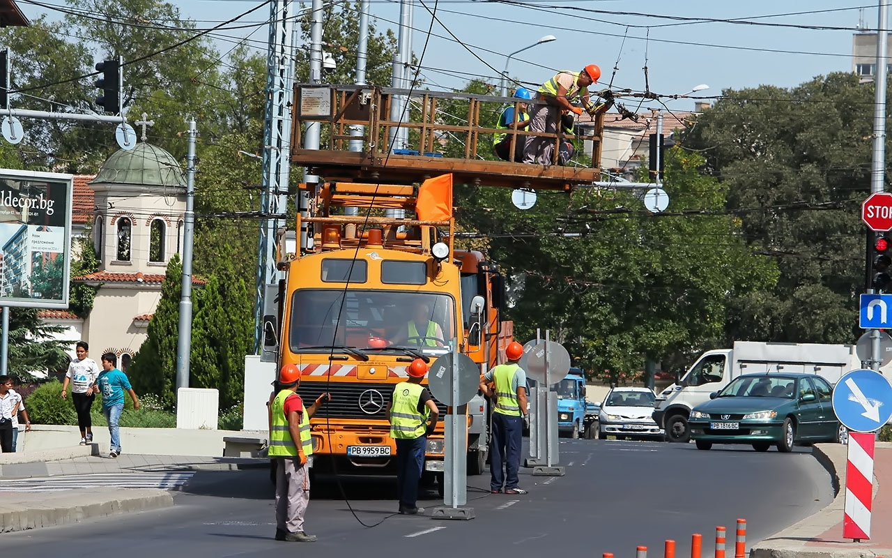 Plovdiv — Dismantled trolley sections
