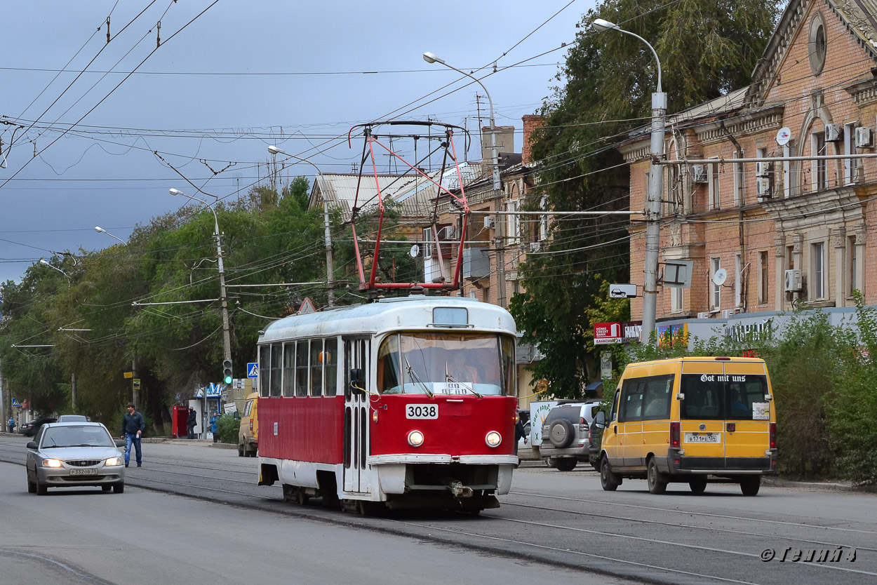 Volgograda, Tatra T3SU (2-door) № 3038