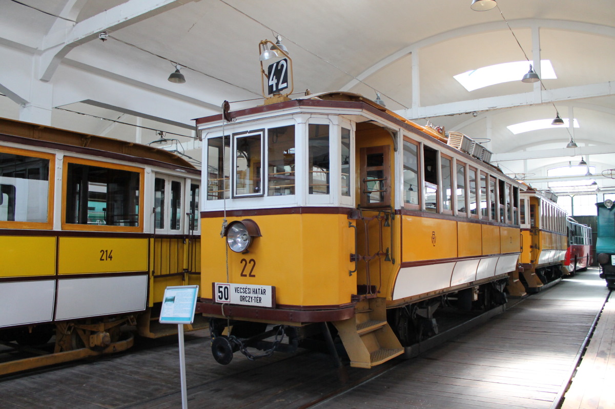 Budapešta, Ganz 2-axle motor car № 22; Budapešta — Museums