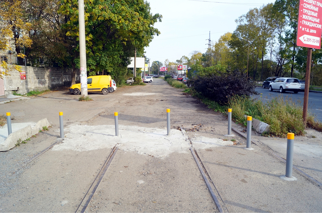 Vladivostoka — Closed routes and the remains of the tram infrastructure