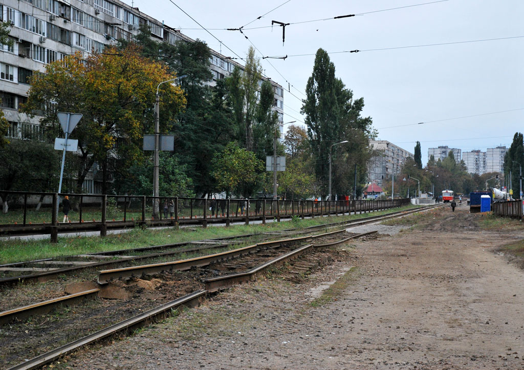 Kyjiw — Reconstruction of rapid tramway line: non-rapid section; Kyjiw — Tramway lines: Rapid line