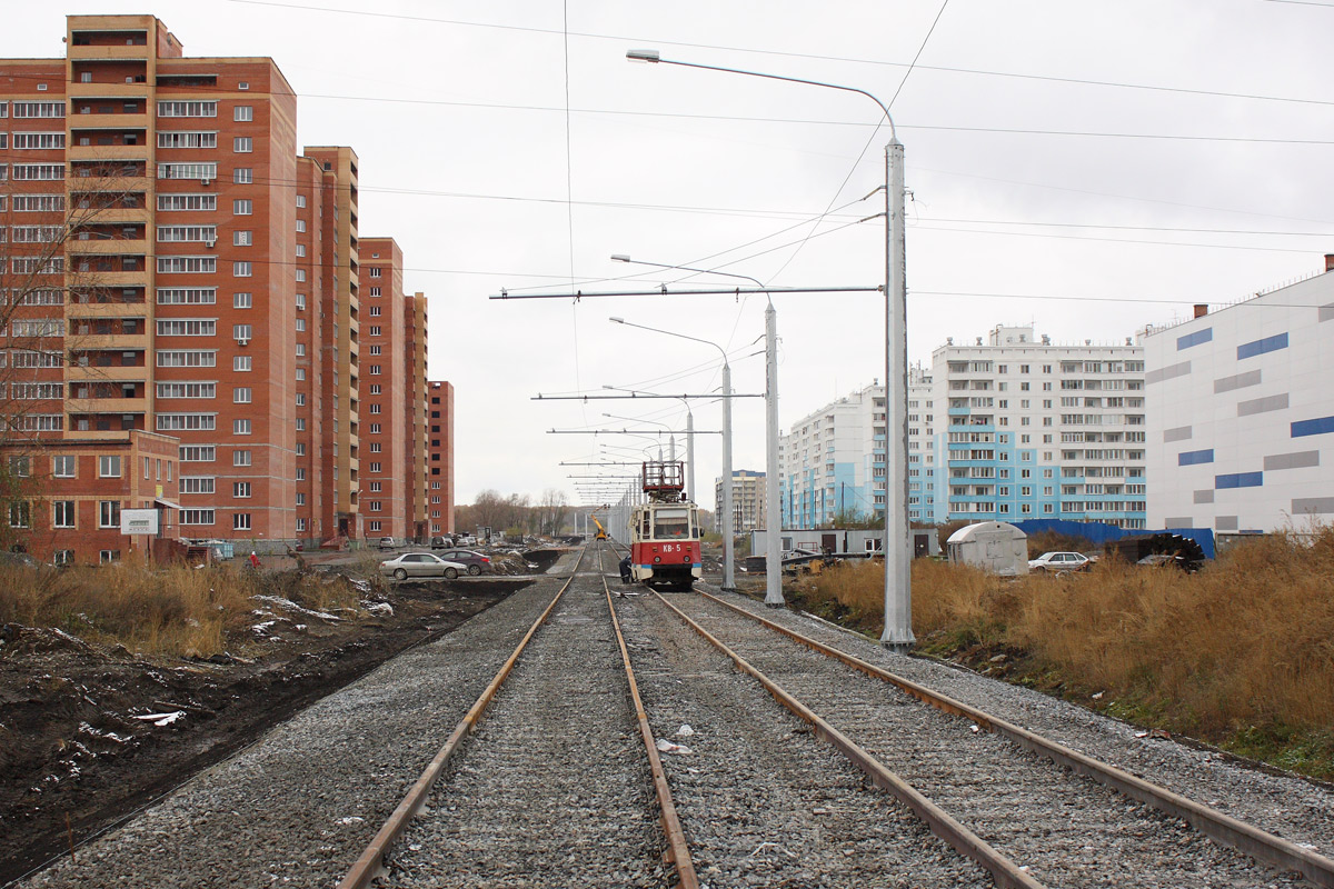 Novosibirskas — Construction of the new tramline to Chistaya Sloboda