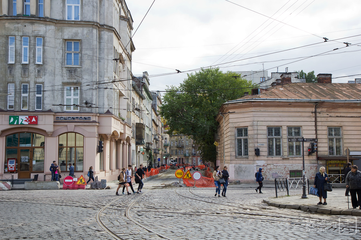 Lvov — Tracks reconstruction: Nechuya-Levytskogo, Kotlyarevskogo, Kyivska, Rusovyh str. [30.06-26.11.2016]