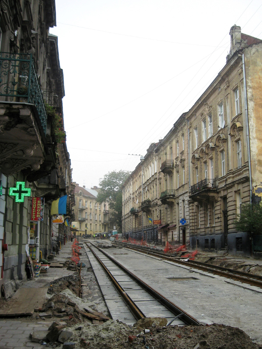 Lviv — Tracks reconstruction: Nechuya-Levytskogo, Kotlyarevskogo, Kyivska, Rusovyh str. [30.06-26.11.2016]