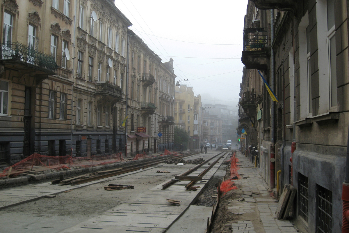 Lviv — Tracks reconstruction: Nechuya-Levytskogo, Kotlyarevskogo, Kyivska, Rusovyh str. [30.06-26.11.2016]