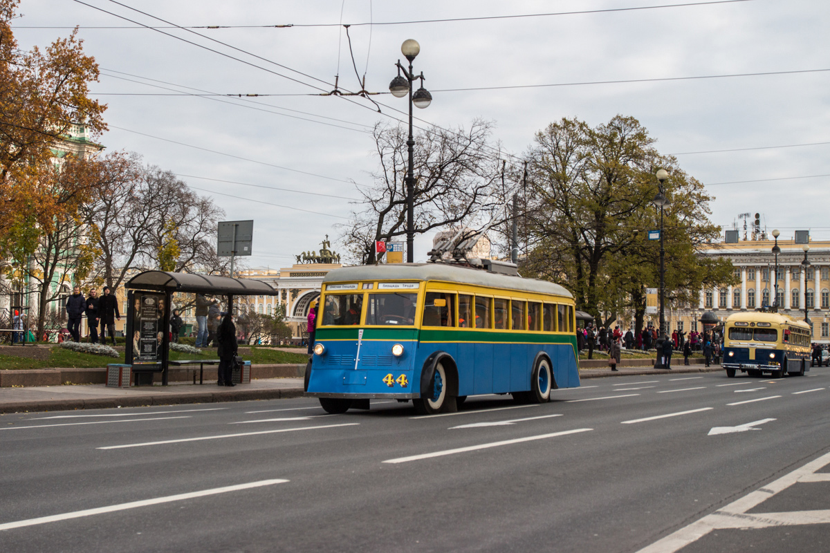 St Petersburg, YaTB-1 nr. 44; St Petersburg — Exhibition dedicated to the 80th anniversary of the opening of trolleybus traffic in St. Petersburg — 23.10.2016