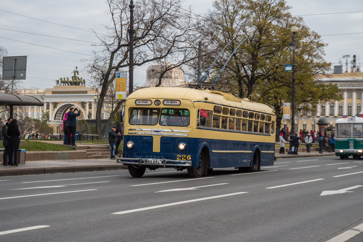Saint-Petersburg, MTB-82D č. 226; Saint-Petersburg — Exhibition dedicated to the 80th anniversary of the opening of trolleybus traffic in St. Petersburg — 23.10.2016